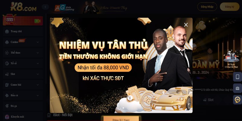 Thông tin cơ bản giới thiệu nhà cái giải trí K8